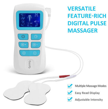 OSITO Tens Unit Machine EMS Muscle Stimulator for Pain Relief, 8 Massage Modes 4 Electrode Pads for Treating Back Neck Stress Arthritis Sciatic Pain & Muscle Relief - Imported from UK